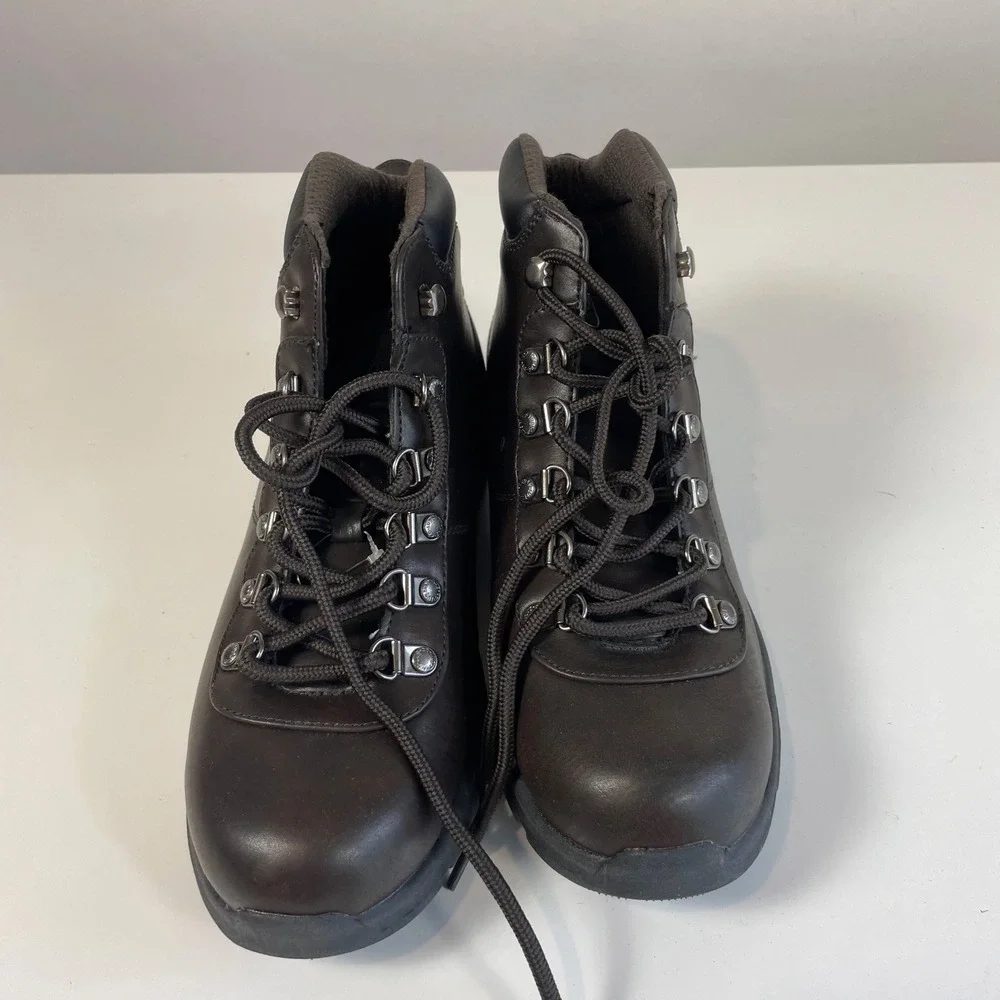 Lugz Plank Brown Slip Resistant Work Boots Hiking Shoes Mens Sz‎ 7 Ankle Utility